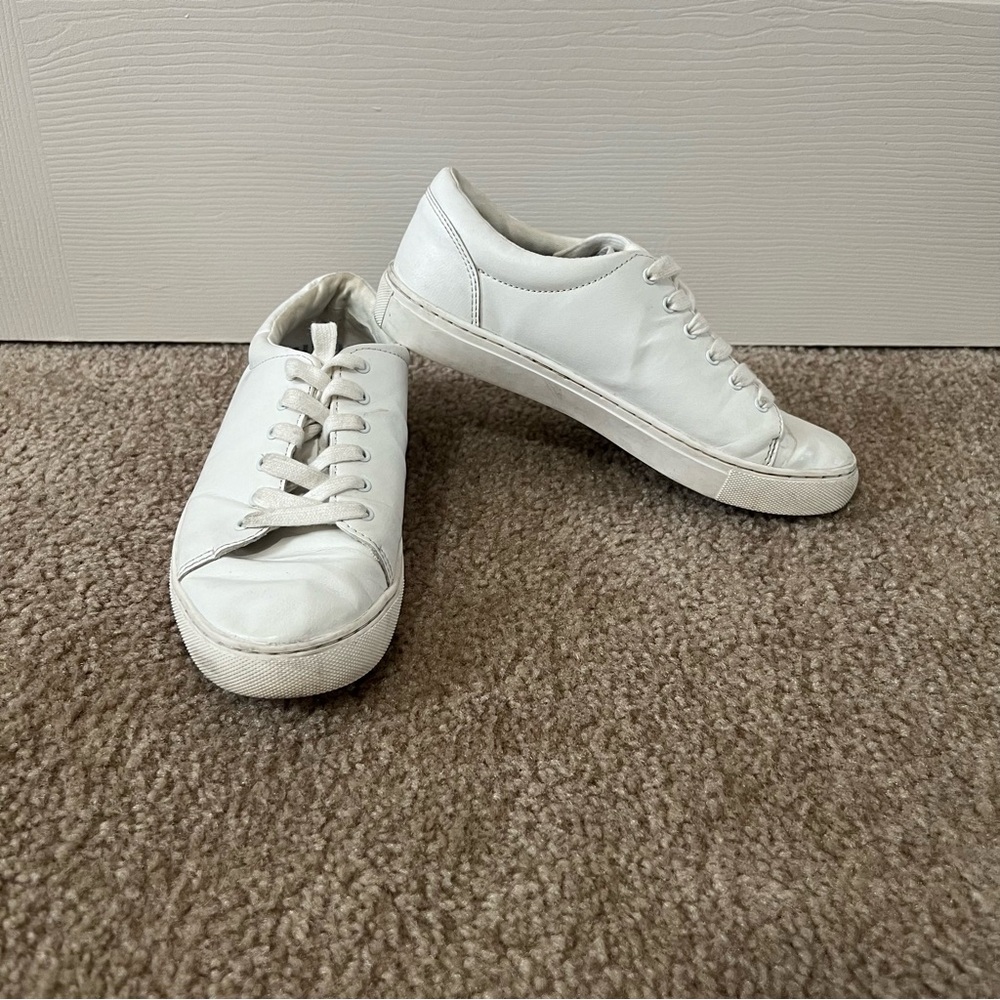 J. Crew Women’s Casual White Leather Sneakers - Size 7